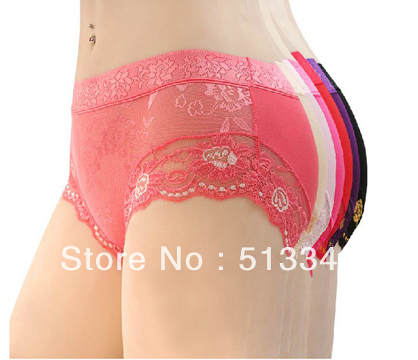 Free shipping, 903, 6 colors pretty  ladies briefs with corner Lace, 5 pieces/lot
