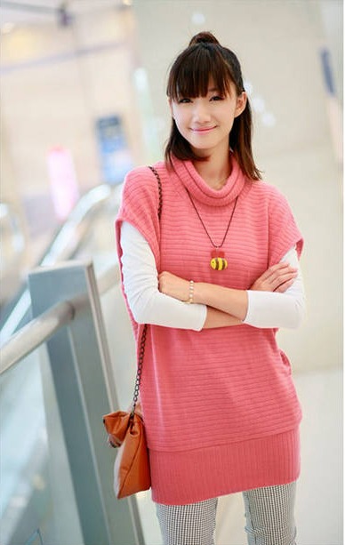 Free shipping 9661 2011 all-match women's solid color sleeve length basic sweater