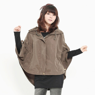 Free Shipping 99 69 with a hood cloak trench outerwear w11h023