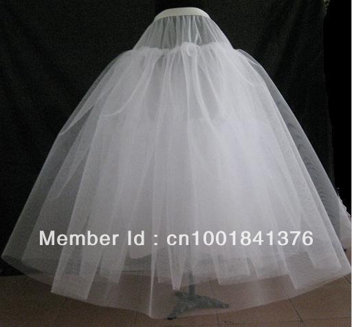 Free shipping A-line 3 Layers NO-Hoop Net Crinoline/Petticoat/Underskirt/bridesmaid wedding dresses