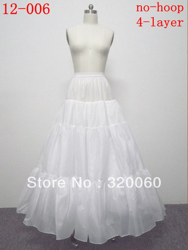 Free Shipping A-line Hoop Wedding Petticoat Crinoline Bridal Slip Skirt Prom Gown A006
