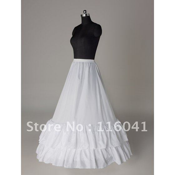 Free shipping A line Two tier lace edge petticoat weddingdress petticoat prom dress slip underskirt