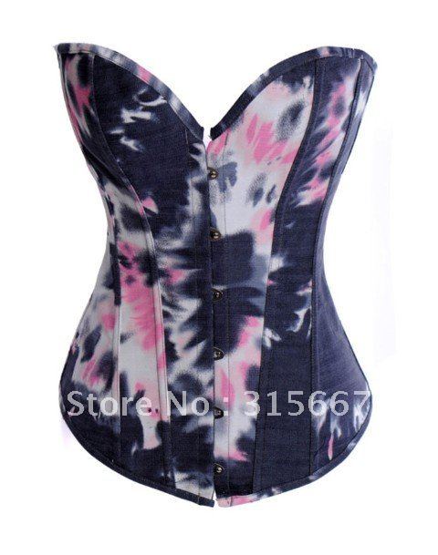 free shipping a set corset wholesale , new model demin Corset ,bustier ,slim n lift ,sexy lingerie HFA353