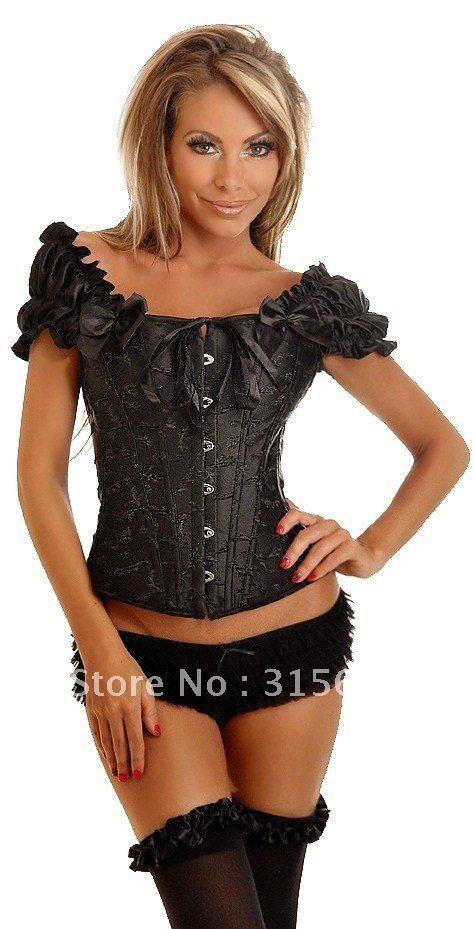 free shipping a set corset wholesale , new steel bone Corset ,body shaper ,corsets and bustiers ,sexy lingerie HFA301