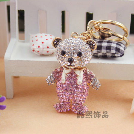 FREE SHIPPING!!! Accessories exquisite suspenders rhinestone car keychain male women's bag buckle