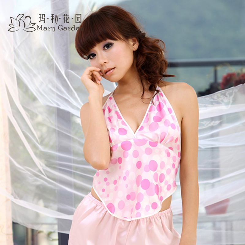 Free shipping Adult mulberry silk women's vintage sexy apron for underwear sleepwear