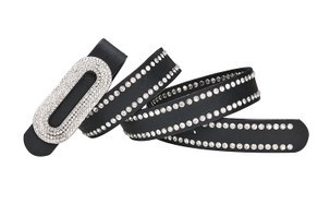 Free shipping,All-match fashion female rhinestone belt genuine leather strap jeans belt in fashion