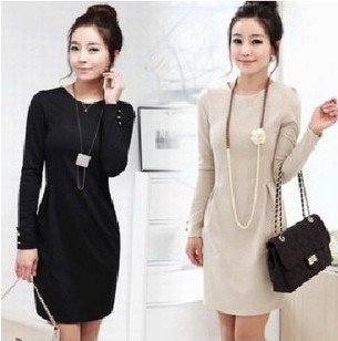 Free shipping all-match women OL blouse,shirts,dresses for spring,autumn and winter,2012 New style