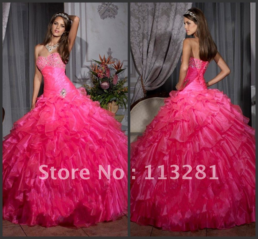 Free Shipping Amazing Princess Sweetheart Appliques Sequins Bra Organza Formal Masquerade Dresses Formal Quinceanera Gown 2012
