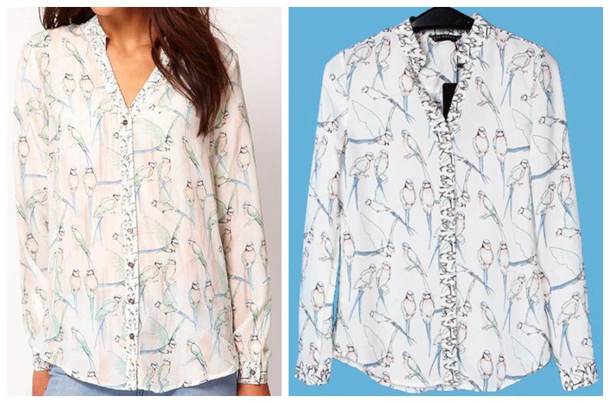 Free Shipping American and European Style 2012  women's turn-down collar cardigan print loose cotten shirt One colour S,M,L size