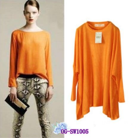 Free shipping, American and European Style, 2013 popular solid loose dolman sleeve women pullovers sweater, 3 colors Free size