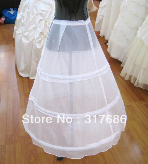 Free Shipping and hot sales 3 hoops a line single layer wedding accessories underskirt petticoat crinoline pannier QC017