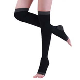Free shipping Anti cellulite Compression Step on The Foot Tights Socks/ Black/ Lavandula