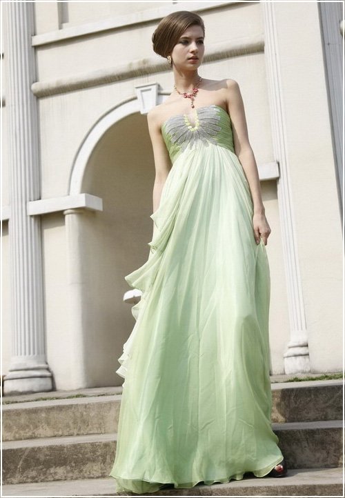 Free Shipping Arbora Nature-Inspired Long Dress for Evening Wear or Bridesmaids Evening/Prom/Homecoming Dresses In Stock