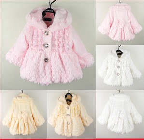 Free shipping Autumn and winter children's clothing baby clothes child plush outerwear baby clothes female child autumn princess
