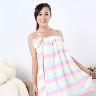 free shipping Autumn and winter coral fleece sleepwear women's tube top tube top bath towel bathrobe bath skirt