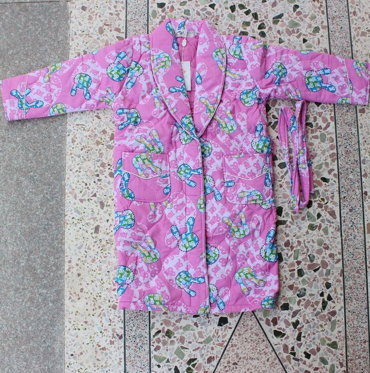 free shipping Autumn and winter cotton-padded thickening MICKEY pattern girl child female child robe sleepwear lounge