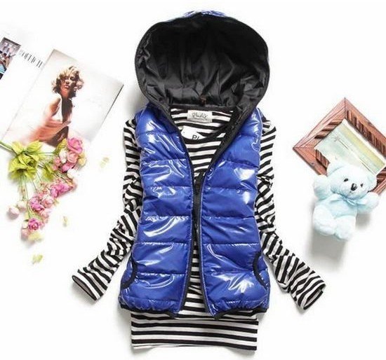 Free shipping autumn and winter ladies down cotton vest women's fashion hooded vest female outwears