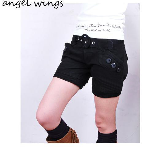 Free shipping autumn and winter latest style high quality women's woolen shorts boot cut jeans