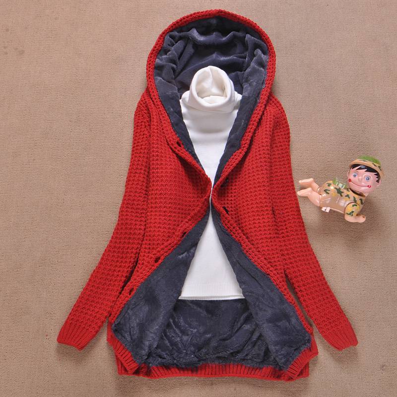 Free Shipping Autumn and winter maternity clothing cap coarse knitted maternity overcoat thickening yarn maternity wadded jacket