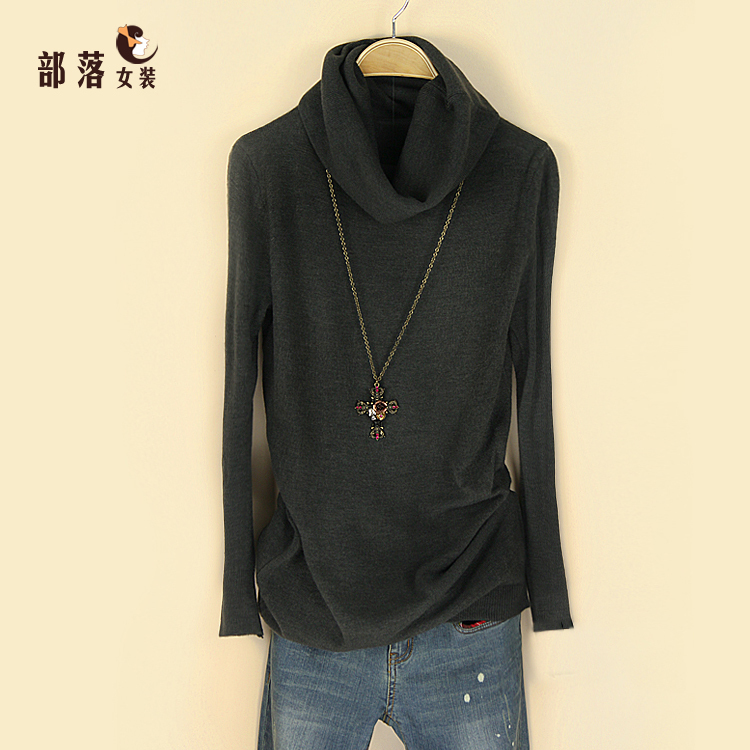 Free shipping,   autumn and winter new arrival women's thickening knitted sweater outerwear female long-sleeve pullover loose