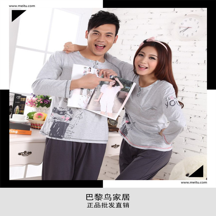 Free shipping Autumn and winter plus size lovers sleepwear female 100% cotton long-sleeve short-sleeve silk vest lounge
