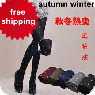 free shipping autumn and winter thick pantyhose love socks/tights/leggings