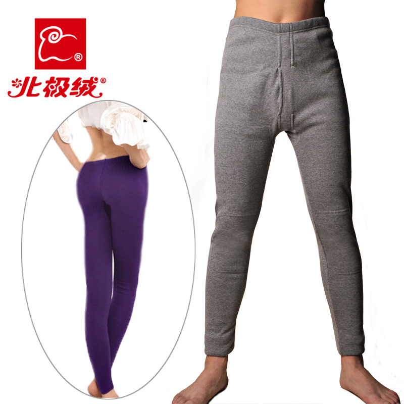 FREE SHIPPING Autumn and winter warm pants trousers kneepad wool bamboo plus velvet thickening ON SALES