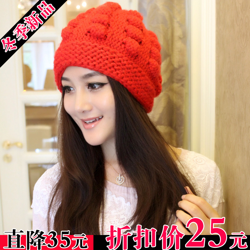 free shipping Autumn and winter women's thermal knitted hat fashion casual knitted hat new arrival