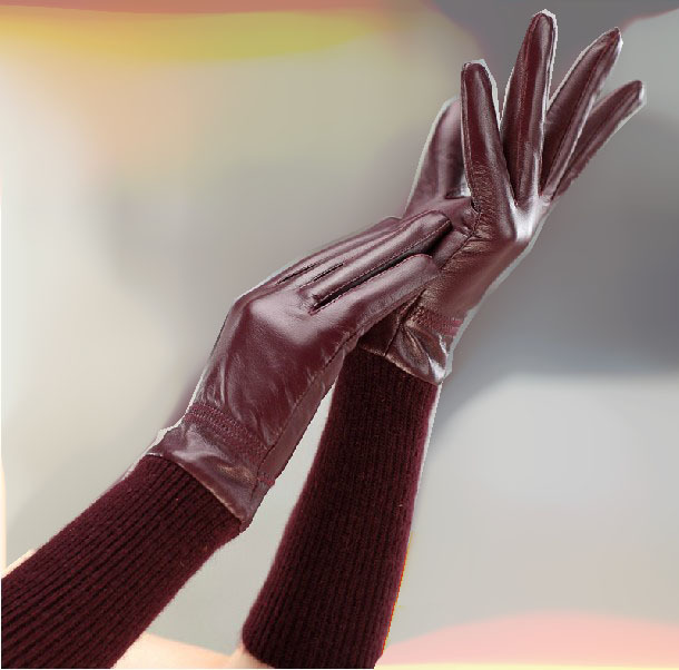 Free Shipping! Autumn and Winter Women's Thermal Suede Dual Knitted Genuine Leather Patchwork Dual-Purpose Gloves G0016A