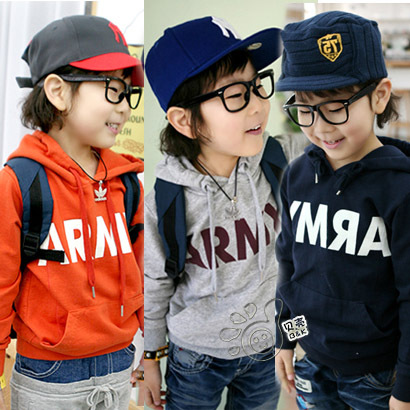 free shipping  autumn brief letter boys clothing girls clothing baby with a hood sweatshirt wt-0542