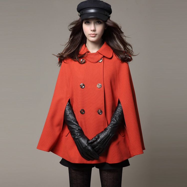 free shipping,  autumn cloak overcoat outerwear cape british style cloak trench outerwear female spring and autumn 3988