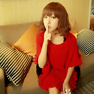free shipping Autumn new arrival fashion cloak sweater vivi loose batwing shirt cape sweater outerwear fashion style