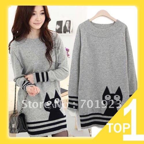 Free shipping autumn pure Knit long sleeve Long paragraph Women's Turtleneck Sweaters  Y1039 (Drop Shipping Support!)