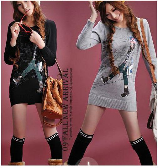 free shipping  autumn spring free size  fashion women kint sweater warm national long turtleneck knitted colothing swt22-589