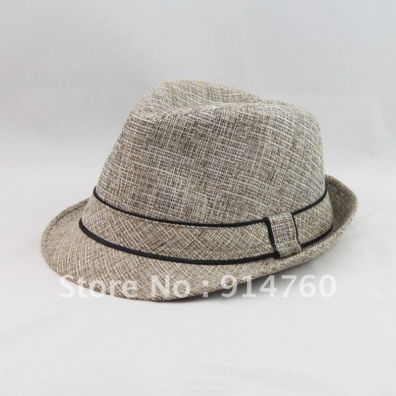 Free Shipping Autumn Two-color Signature Cotton Fedoras Lovers Hat B12059