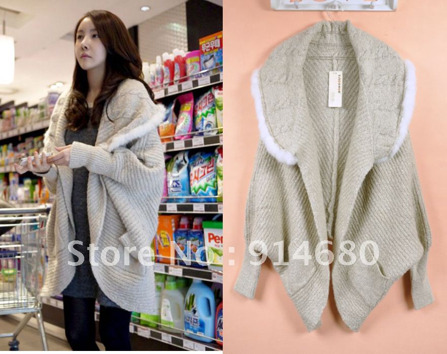 Free shipping!Autumn Winter Corea Rabbit wool shawls  Loose Women's Knits Wholesale Price Free size