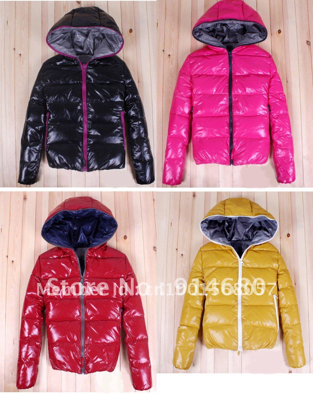 Free shipping!Autumn Winter New Style Fashion  Corea Bright color waterproof Down jacket Free size Four colors