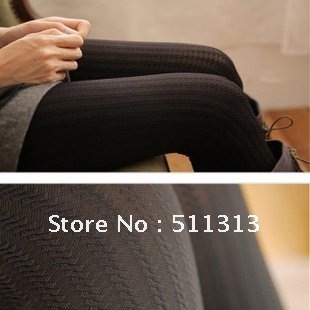 FREE SHIPPING Autumn Winter velvet slimming vertical stripes women pantyhose