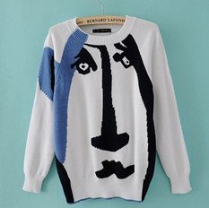 Free shipping Autumn&Winter Women Long Sleeve Print Knitted Pullovers Women Sweater Knitting Cotton Wear