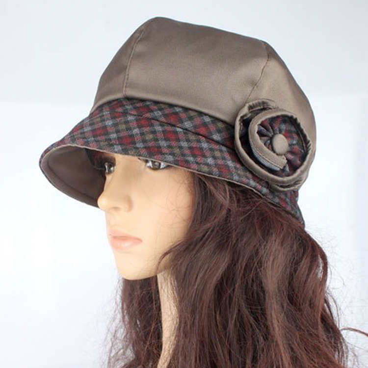 Free Shipping B001 roll flowers fashion cap fashion women's casual cap gentlewomen cap women's beret