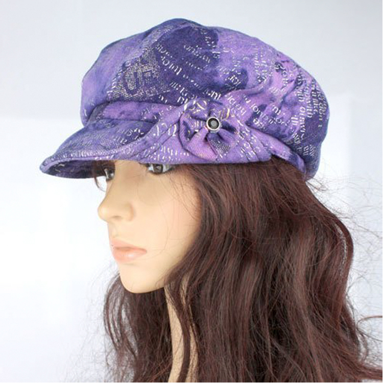 Free Shipping B004 silver fashion letter cap fashion women's casual hat gentlewomen cap beret