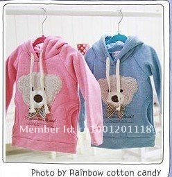 Free shipping B2w2 Bear Head Bowtie Sweater/ Hoodies  clothes/Girl's Boy's Sweater/Kids Clothes/Kids Sweater/Babywear