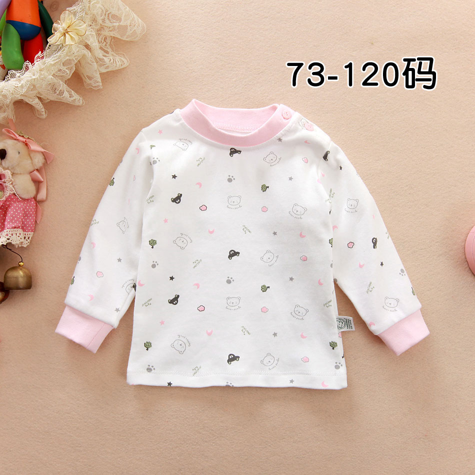 Free Shipping Baby clothes 100% cotton underwear baby long johns separate top 7434