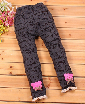 Free shipping baby cotton thick  pants children dot cotton-padded trousers kids cartoon floss trousers