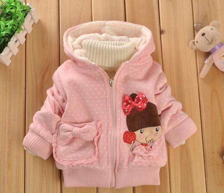 Free Shipping!! Baby cute deer print coat,Kids winter warm outerwear,Children fashion fleece outfit