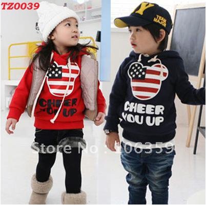 Free Shipping Baby Hoodies Coat Toddler Clothes Girl's and Boy's Sweater Children Long Sleeve Sweatshirts 4pcs/lot