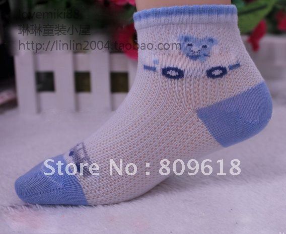 Free shipping Baby socks, children's socks, baby socks, the boy girl, little bear mesh, let go socks