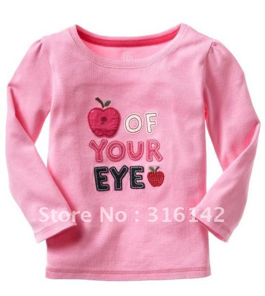 free shipping Baby Tees 100% top cotton Children top wholesale Baby Tshirt 6pcs/lot pink my 011