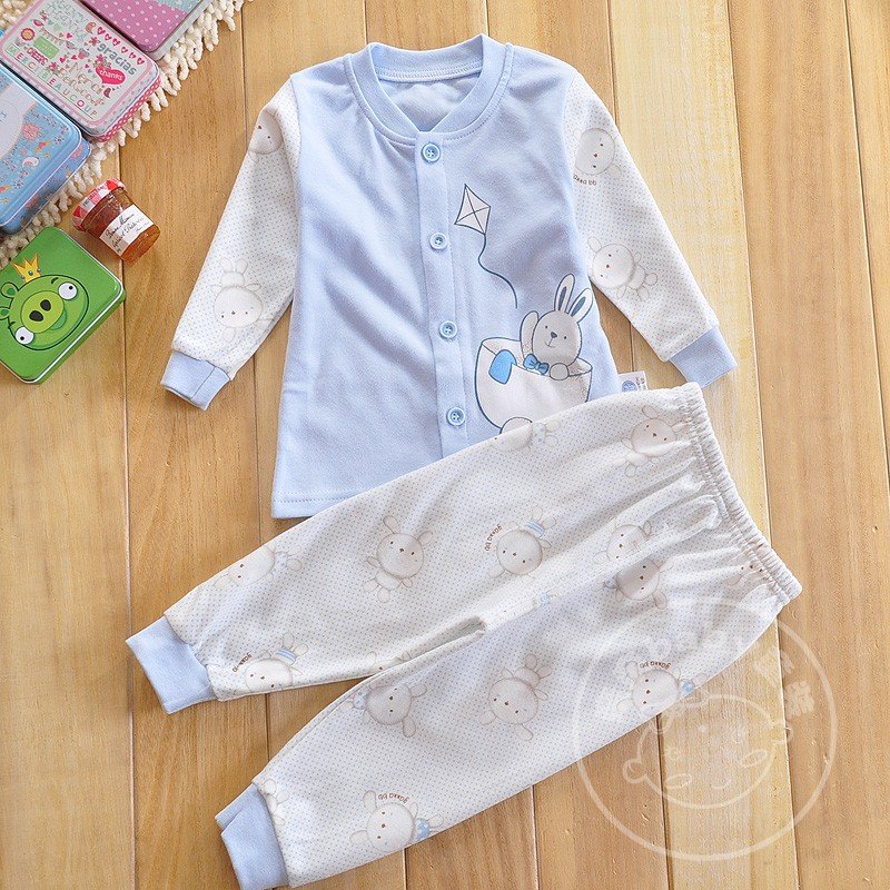 free shipping Baby underwear set baby spring and autumn 100% cotton long johns long johns male girls clothing